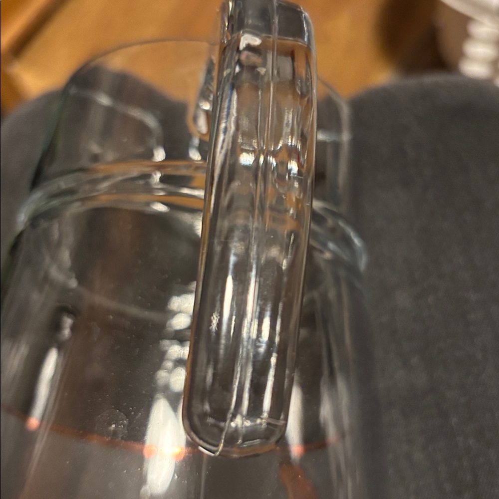 Glass Pitcher with Leaf Design - Picture 4 of 6